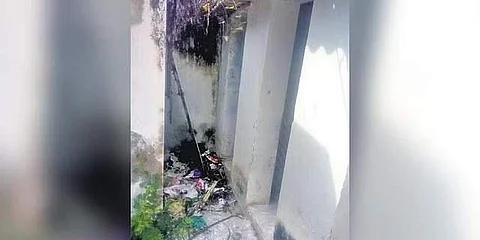 The state of a washroom at the Government Girls’ Junior College in the Nalgonda district | Pic: Express