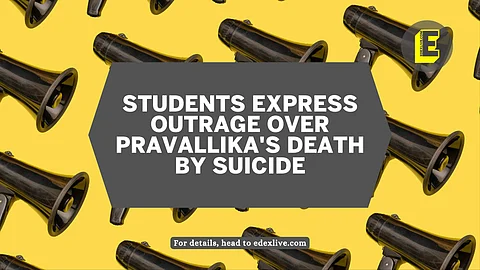 Students express outrage over Pravallika's death by suicide | (Pic: EdexLive)