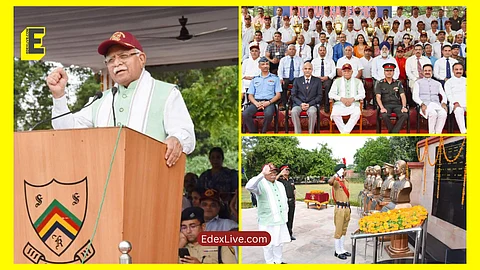 Haryana CM Manohar Lal Khattar at the at the closing ceremony of the All India Sainik School National Games 2023