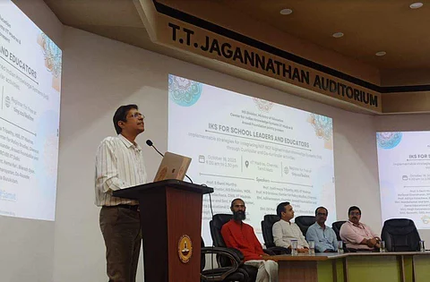 IIT Director Prof V Kamakoti addressing the gathering | (Pic: IIT Madras)
