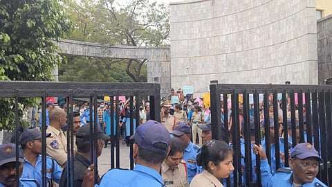 During the protests | (Pic: Express)