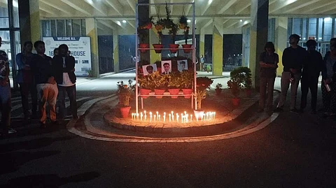 A picture of students during the vigil meeting at IIT Delhi