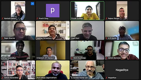 A picture from the virtual inaugural event for the establishment of three endowed programme | (Pic: IIT Kanpur)