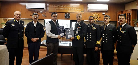 The MoU was signed between Prof S Ganesh, Director, IIT Kanpur and Rear Admiral K Srinivas, Assistant Chief of Materiel (Dockyard & Refits) | (Pic: IIT Kanpur)