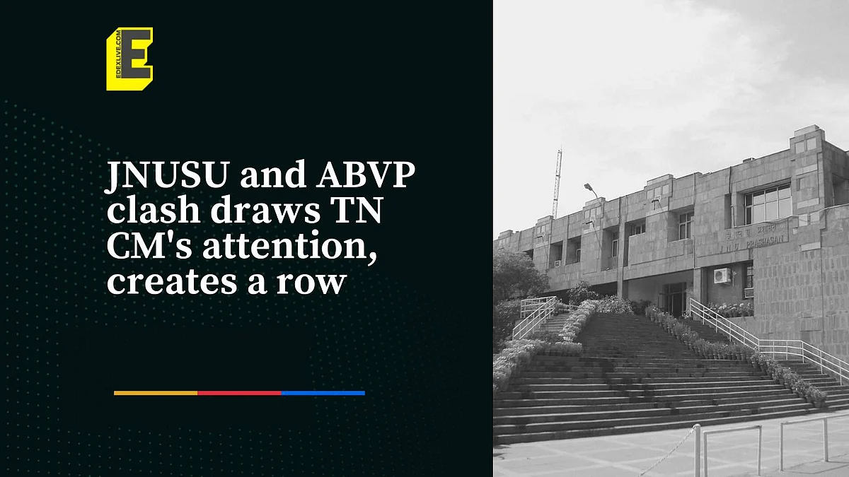 JNUSU and ABVP clash draws TN CM's attention, creates a row | (Pic: EdexLive)