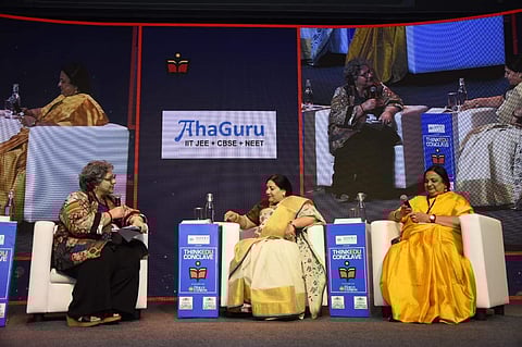 'Diversity in Action: A Different Kind of Leader' at ThinkEdu 2023 with Dr Santishree Pandit and Dr Sunaina Singh| (Pic: Ashwin Prasath)