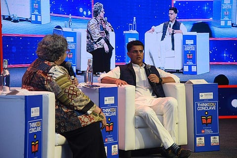 Sachin Pilot speaks at the 11th edition of the ThinkEdu Conclave | Pic: Express/Satish Babu