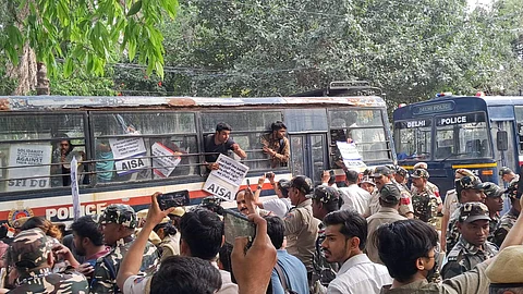 Glimpse from the protest | (Pic: AISA)