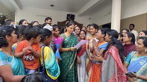 Telangana teachers meet Education Minister Sabitha Indra Reddy on March 8 | (Pic: Vivek S)