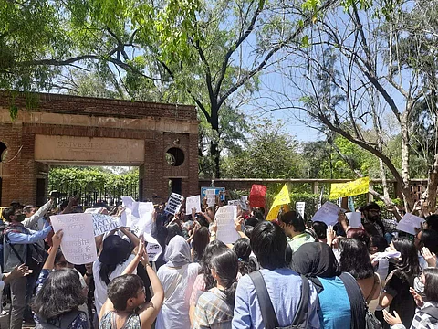 Glimpse from today's protest | (Pic: Sourced)