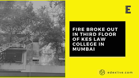 fire broke out in third floor of KES law college in Mumbai | (Pic: EdexLive)