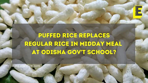 Students were served puffed rice three days in a row | Pic: Edex Live