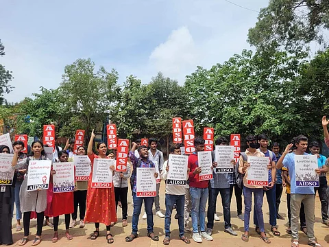 Visuals from protest at Freedom Park, Bengaluru on June 27 | (Picture: Sourced)