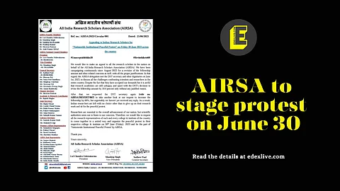 Ninety per cent of India 's research institutes and universities will be a part of the protest, confirms AIRSA. | Pic: EdexLive