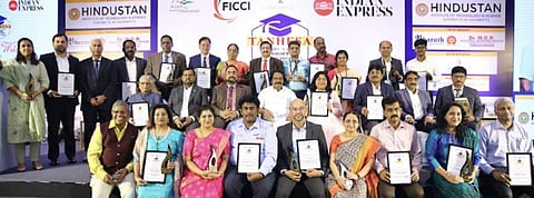 Group picture of awardees with chief guest | (Pic: Express)