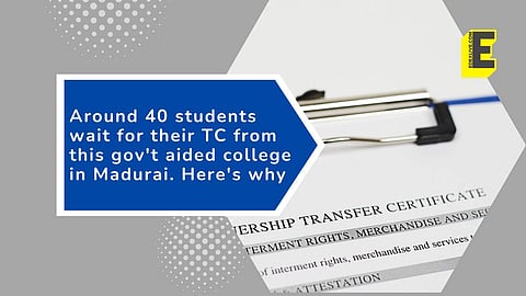 Around 40 students wait for their TC from this gov't aided college in Madurai. Here's why | (Pic: EdexLive)