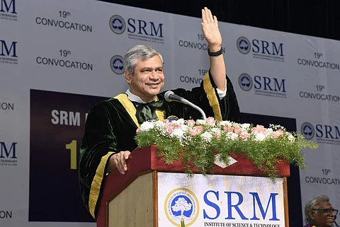 Union Railways Minister Ashwini Vaishnaw at the convocation | (Pic: SRMIST)