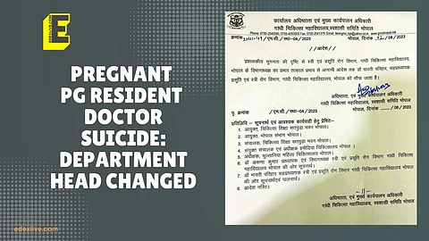 Pregnant PG resident doctor suicide: department head changed | (Pic: EdexLive)