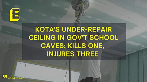 Kota's under-repair ceiling in gov't school caves; Kills one, injures three