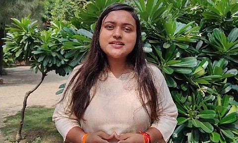 Picture of DUSU's new General Secretary Aparajitha