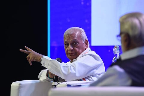 Picture of Kerala Governor Arif Mohammed Khan from the ThinkEdu Conclave 2024. (Express Photo)