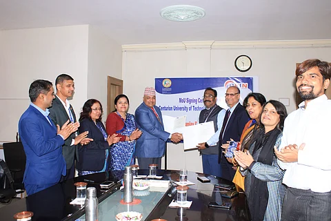 During the MoU signing | (Pic: Centurion University)