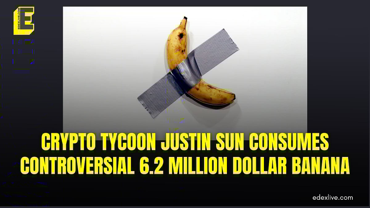 Crypto tycoon Justin Sun consumes controversial 6.2 million dollar banana