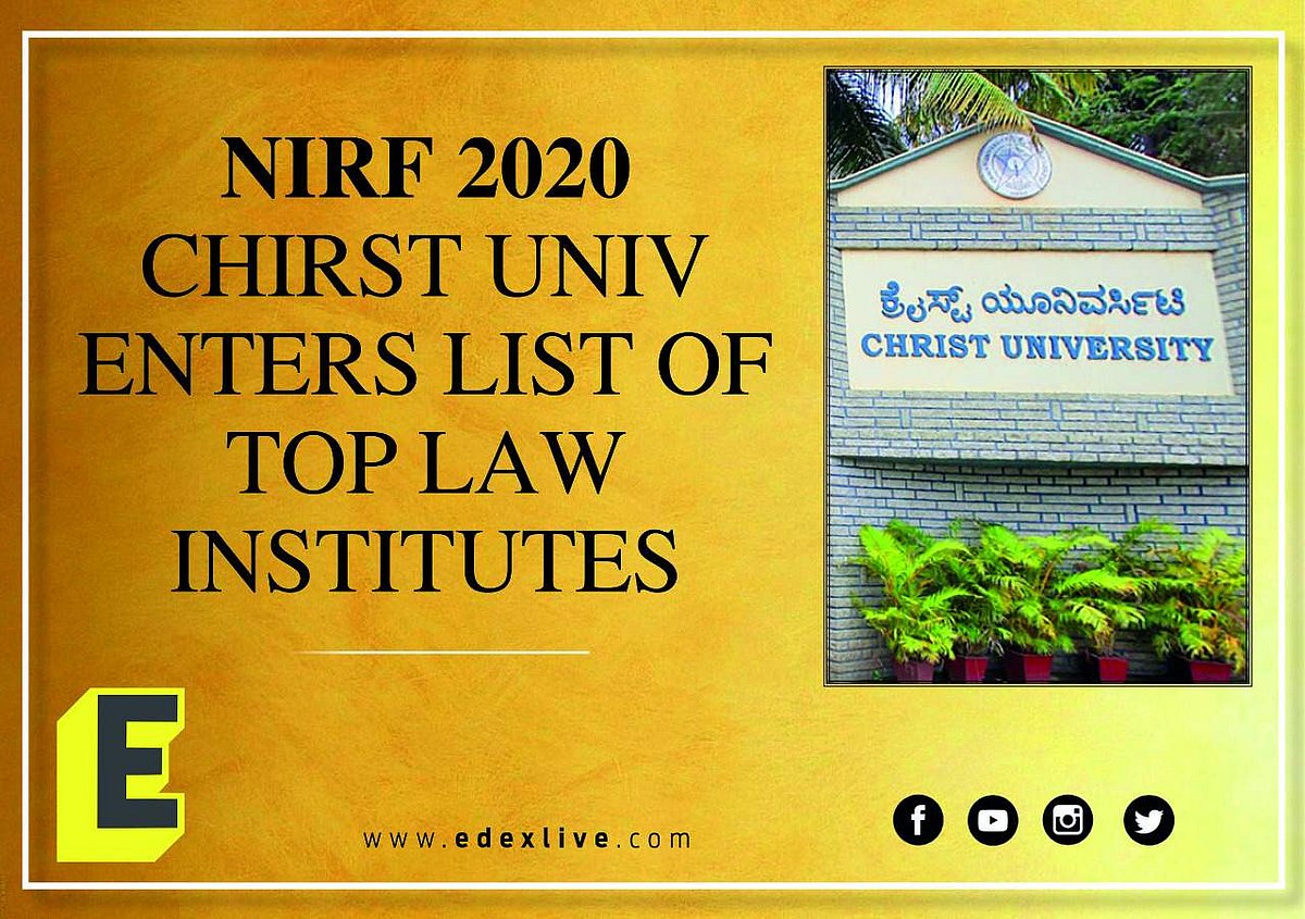 NIRF 2020: Christ University enters list of top law schools in India ...